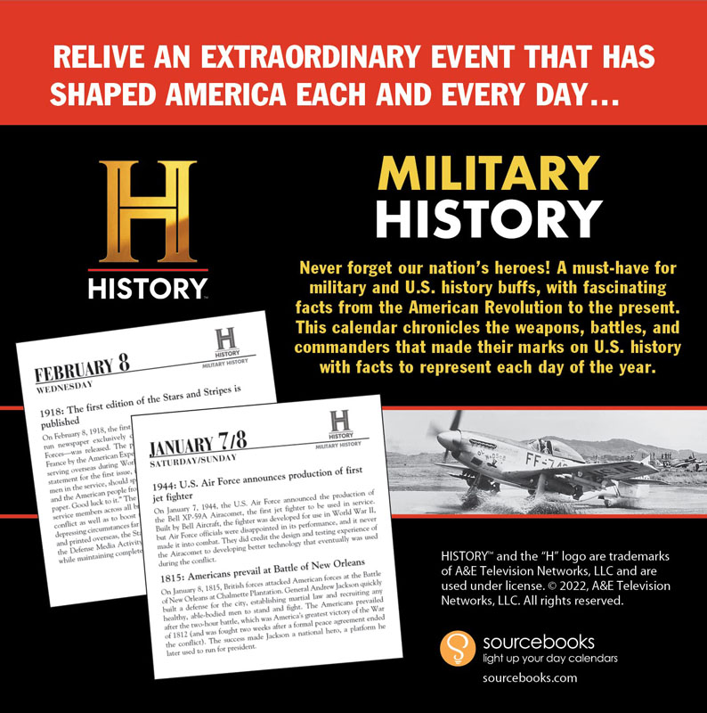 History Channel This Day In Military History 2024 Boxed Calendar Sourcebooks 9781728271545
