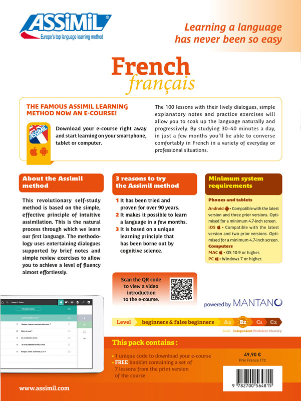 Assimil French E-Course Pack | Assimil | 9782700564815