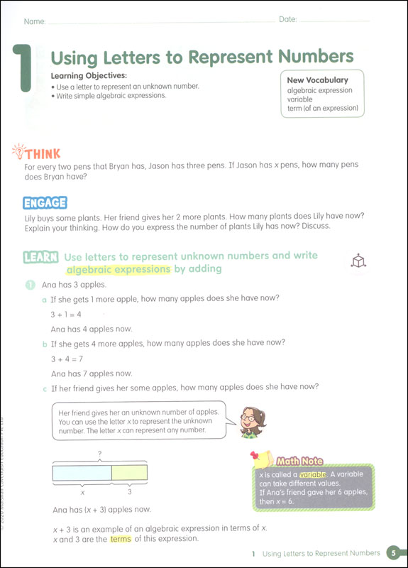 Math in Focus 2020 Student Edition Collection Course 1 Marshall