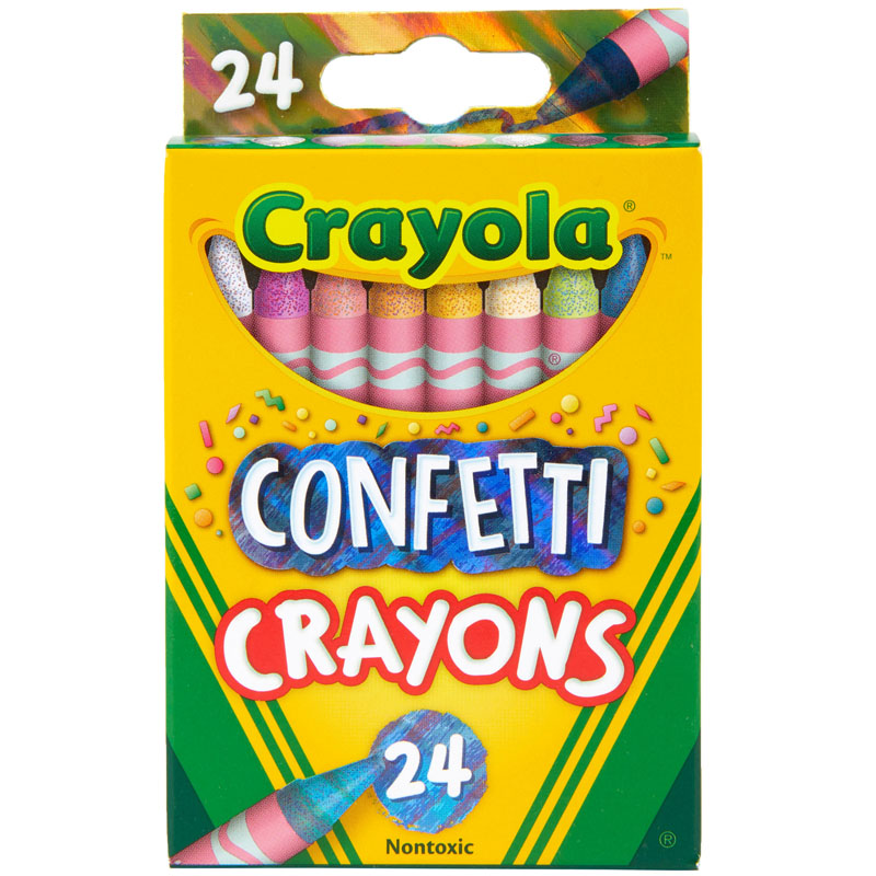 Crayola Confetti Crayons 24 count box | Crayola