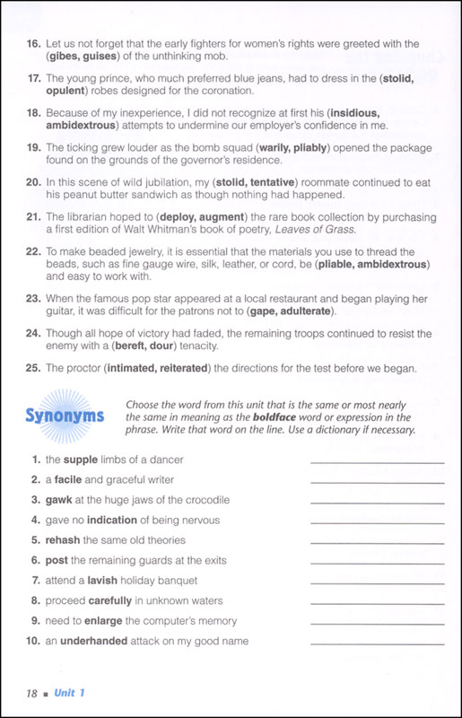 Vocabulary Workshop Enriched Student Edition Grade 10 (Level E ...