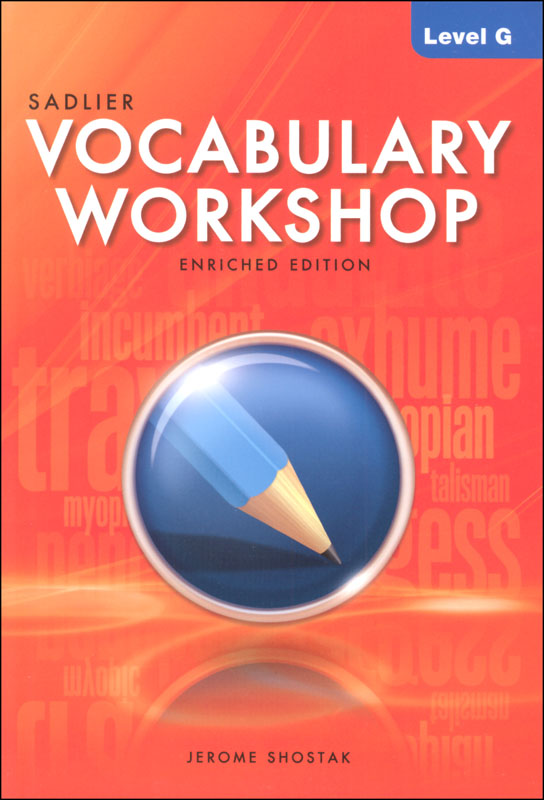 Vocabulary Workshop Enriched Student Edition Grade 12 (Level G)
