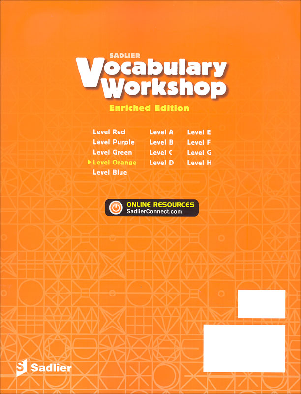 Vocabulary Workshop Enriched Student Edition Grade 4 (Orange) | Sadlier ...