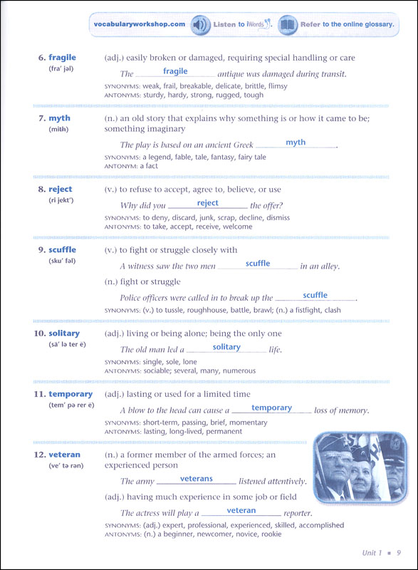 Vocabulary Enriched Teacher Edition Grade 5 (Blue) Sadlier