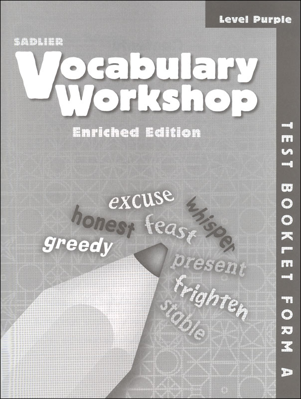 Vocabulary Workshop Enriched Test Booklet Form A Grade 2 (purple)
