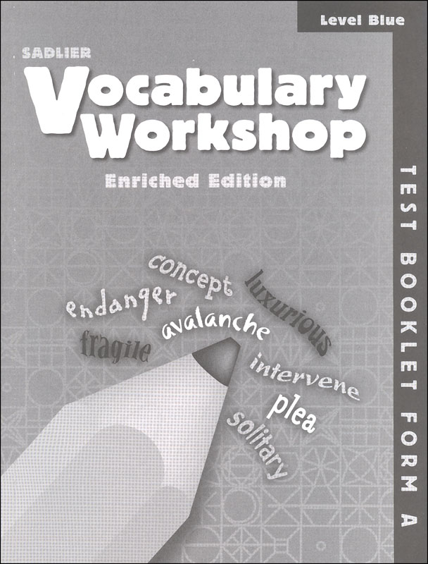 Vocabulary Workshop Enriched Test Booklet Form A Grade 5 (blue)