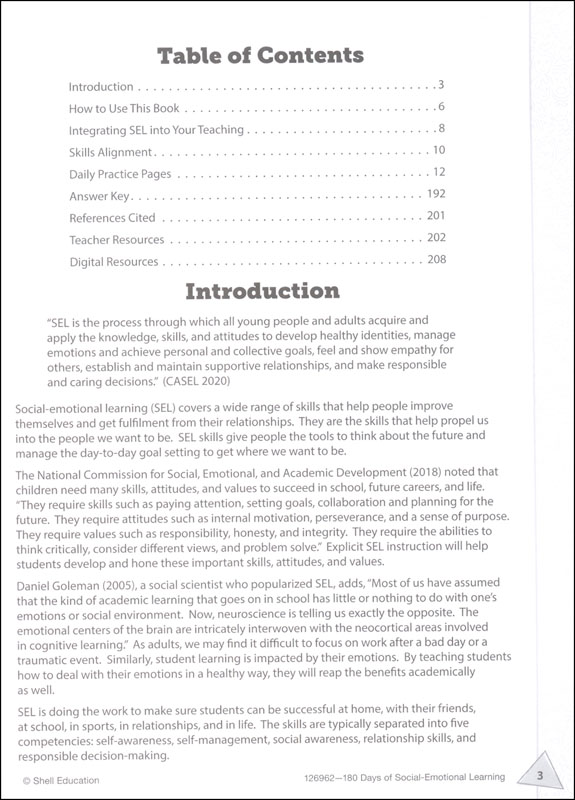 180 Days of Social-Emotional Learning for Sixth Grade | Shell Education ...