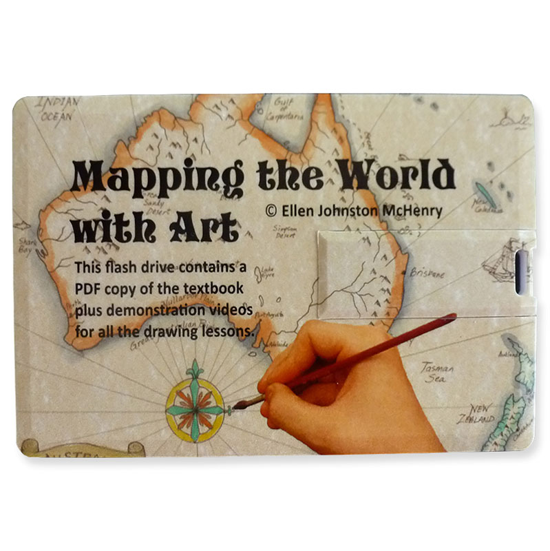 Mapping the World With Art: USB format (includes PDF Book)  Ellen 