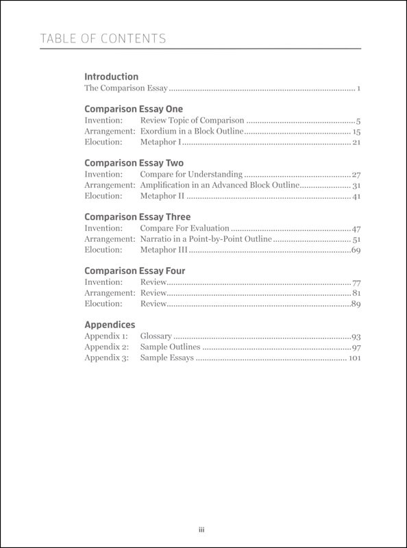 Lost Tools Of Writing Comparison Essay Complete Set Circe Institute 0213