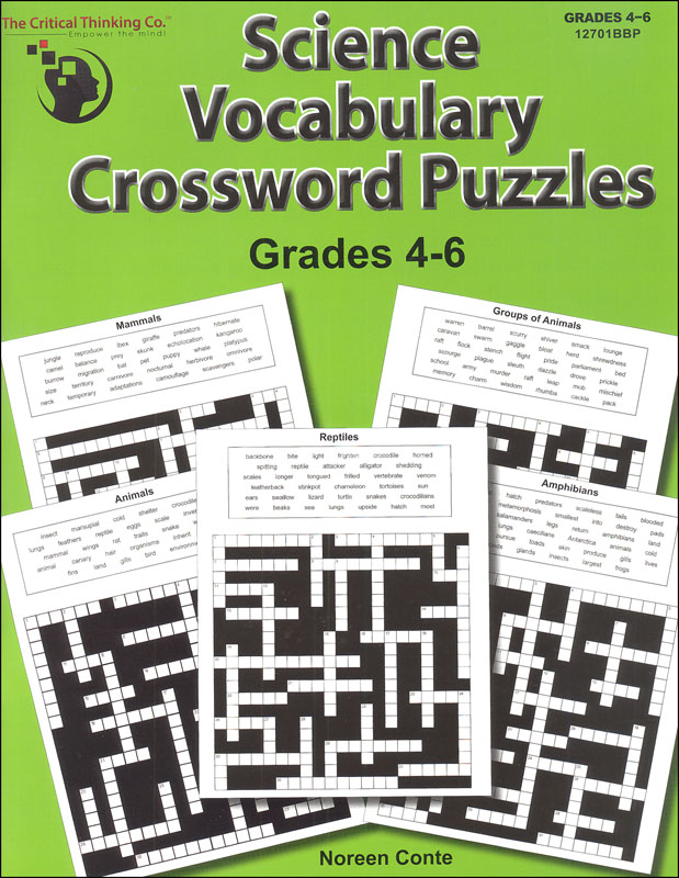 critical thinking reinforce activity crossword puzzle