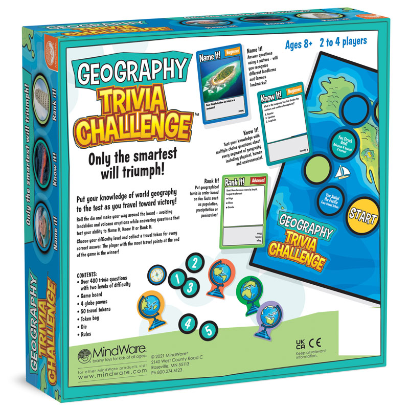 Geography Trivia Challenge Game  MindWare