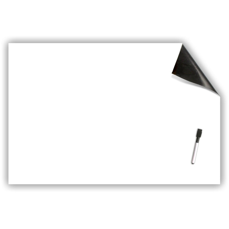 Repositionable Dry Erase Whiteboard Stickable 24x36" with Dry Erase Marker