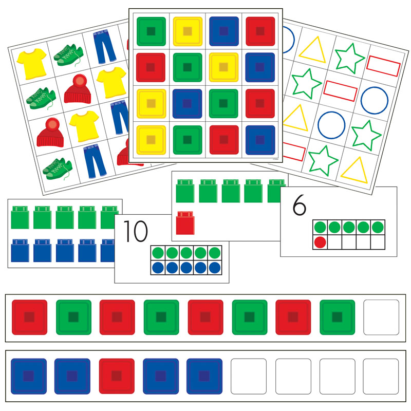 Jumbo Unifix Cubes PreK Math Activity Cards