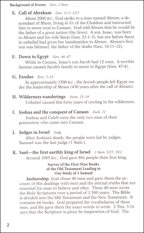 Kings Of Israel Student Study Outline 