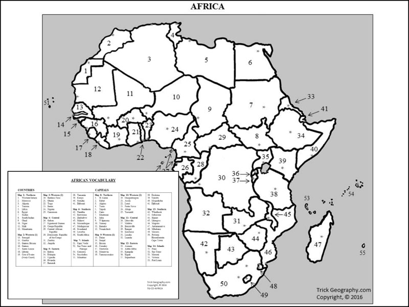 Trick Geography: Africa Review Card