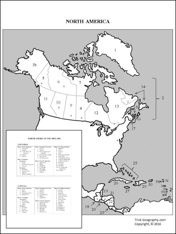 Trick Geography: North America Review Card | Trick Geography