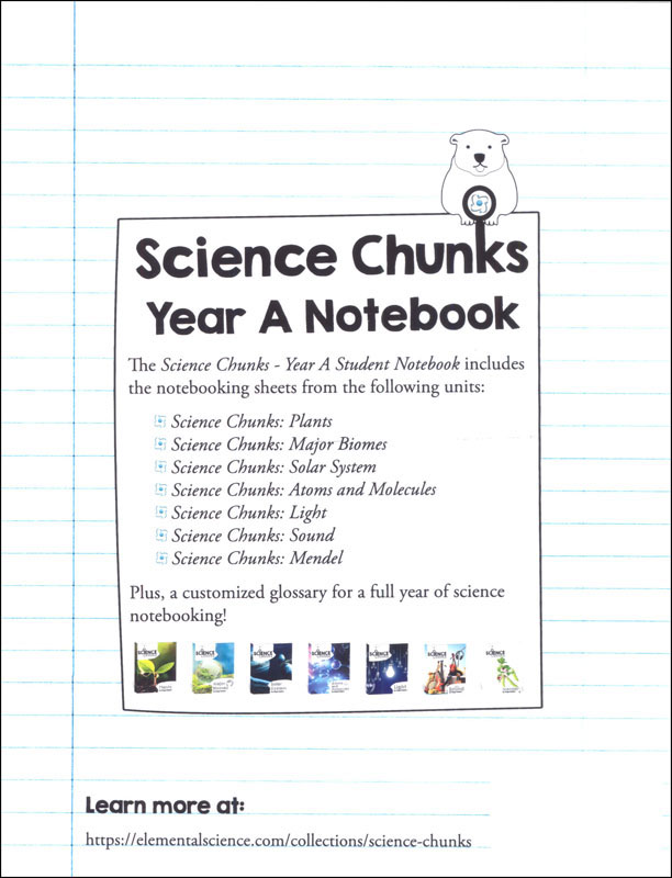 Science Chunks Year A Student Notebook | Elemental Science | 9781953490087