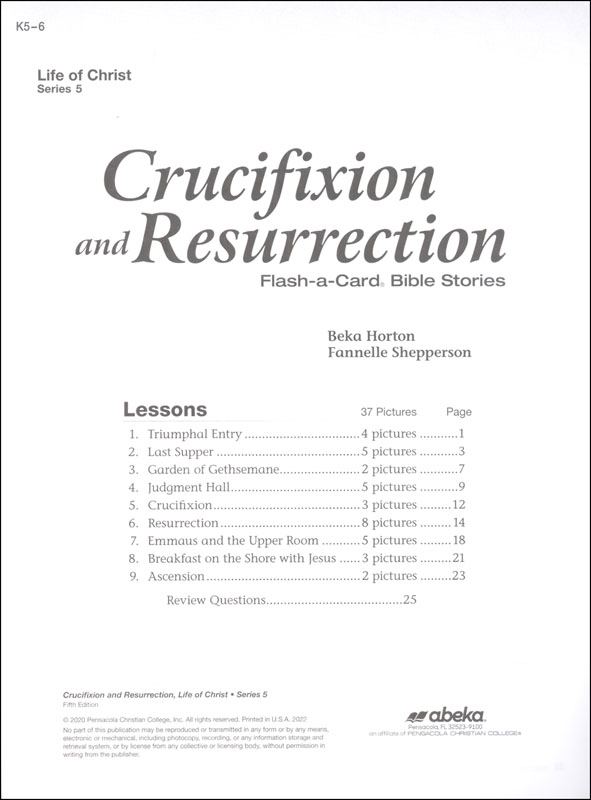 Crucifixion and Resurrention Flash-a-Card Bible Stories (8 1/2