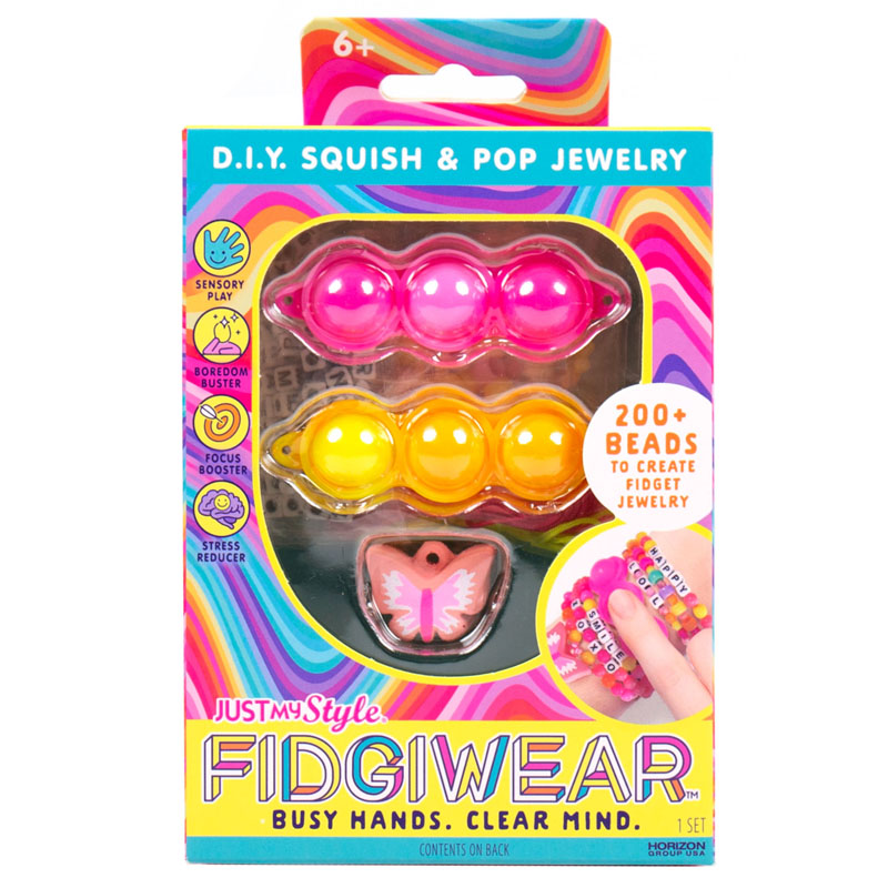 Fidgiwear Butterfly Squish & Pop Jewelry Kit