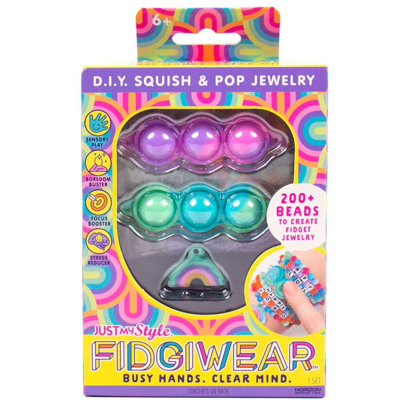 Fidgiwear Rainbow Squish & Pop Jewelry Kit