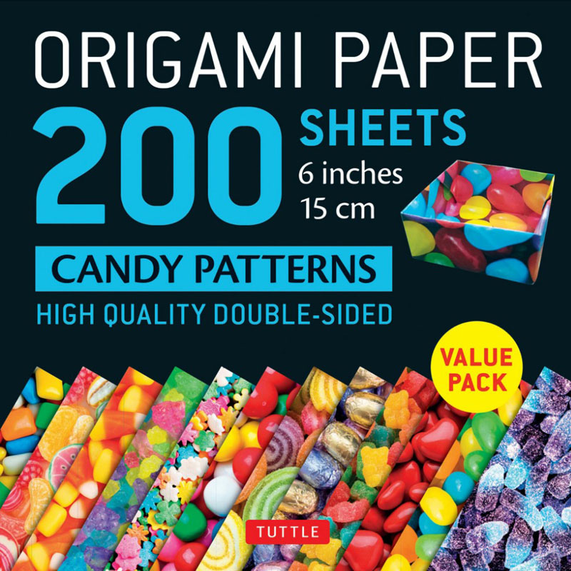 Origami Paper 200 sheets Candy Patterns 6"