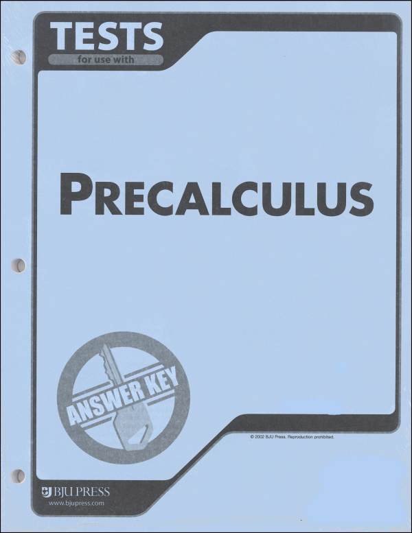 precalculus-testpack-answer-key-bju-press-9781579247096