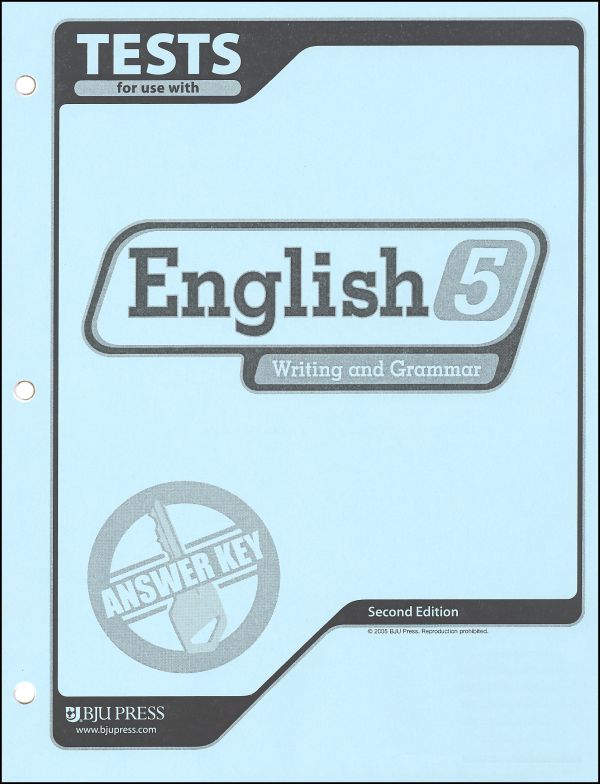 English 5 Testpack Answer Key, Second Edition