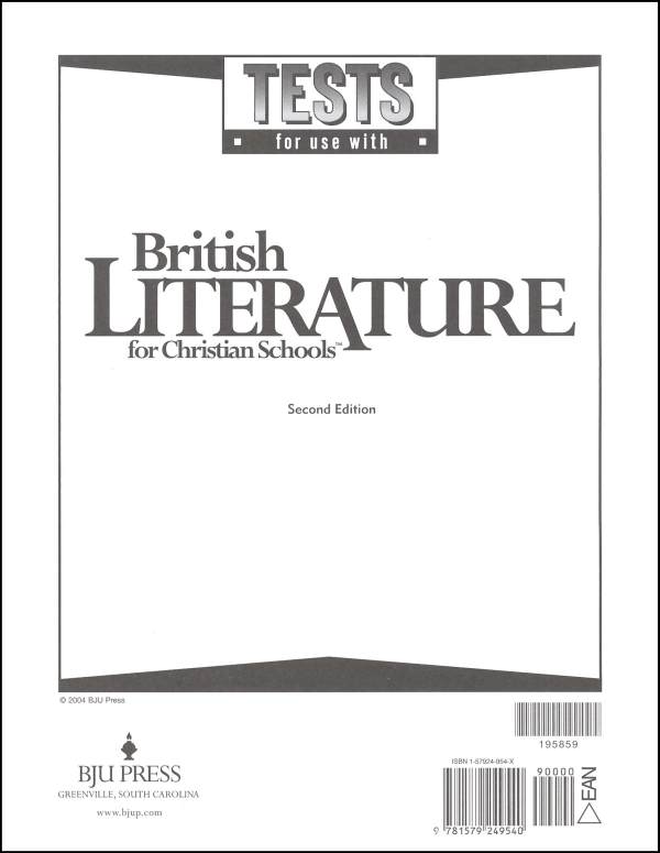 British Literature Tests 2ED UV