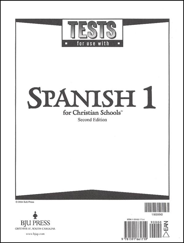 Spanish 1 Tests 2ED