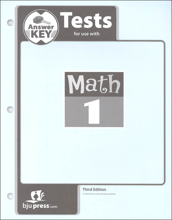 Math 1 Test Pack Answer Key 3rd Edition