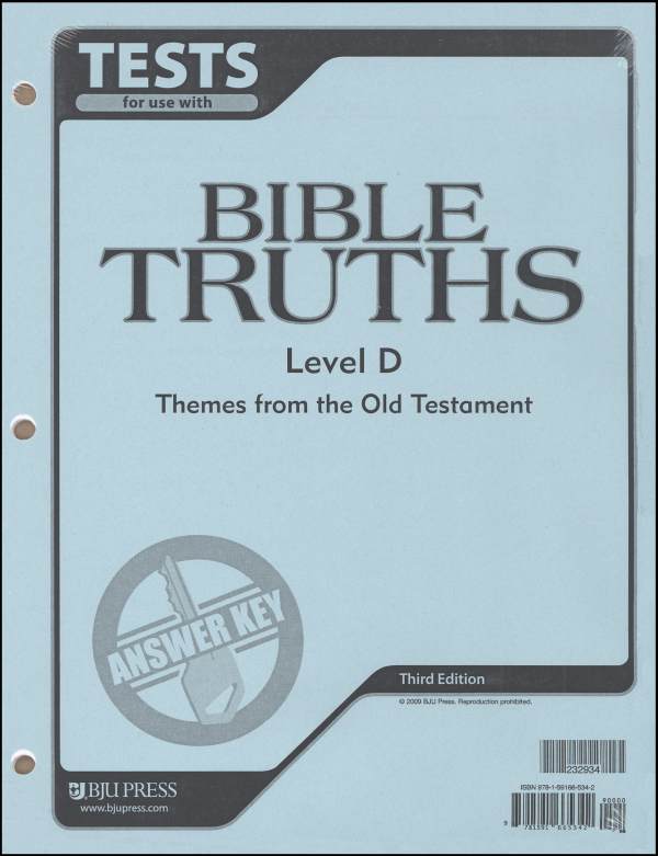 Bible Truths D Tests Answer Key 3ED