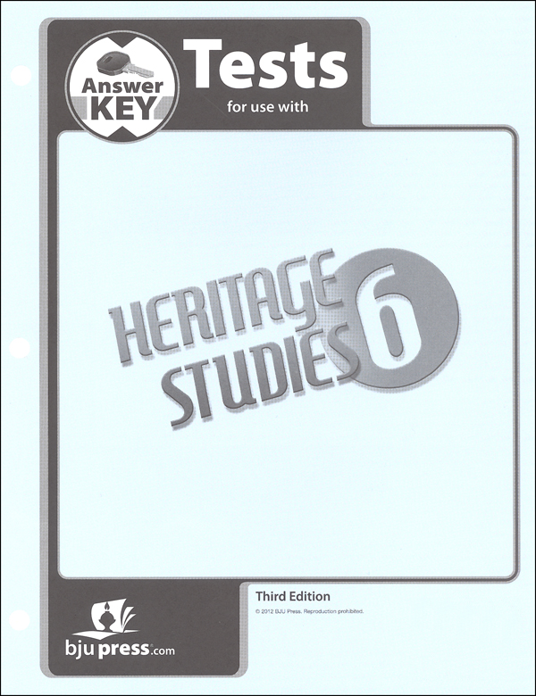 Heritage Studies 6 Tests Answer Key 3rd Edition