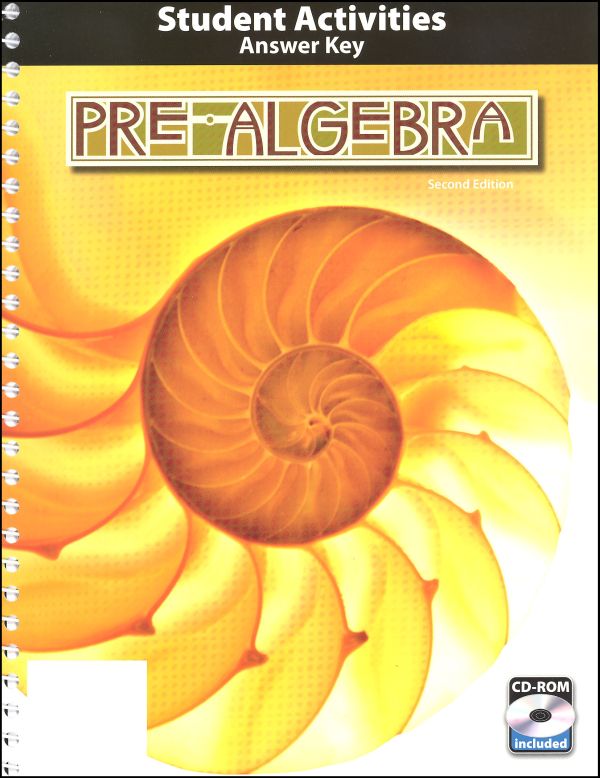 Pre-Algebra Activity Manual Key Book & CD 2nd Edition