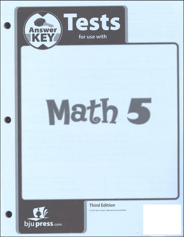 Math 5 Testpack Answer Key 3ED