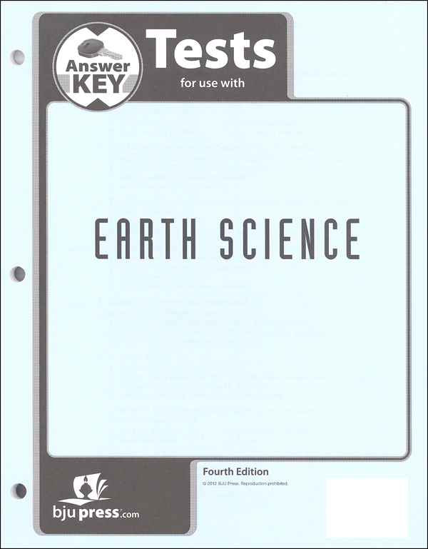 Earth Science Tests Answer Key 4th Edition