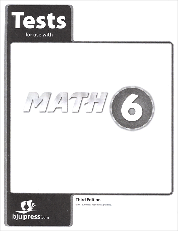 Math 6 Tests 3rd Edition