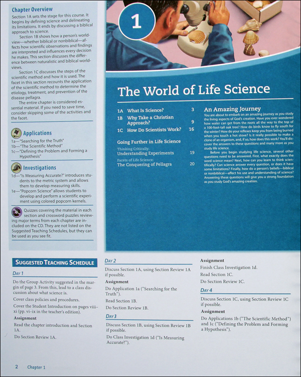 Life Science 7 Teacher Book & CD 4th Edition BJU Press 9781606822012