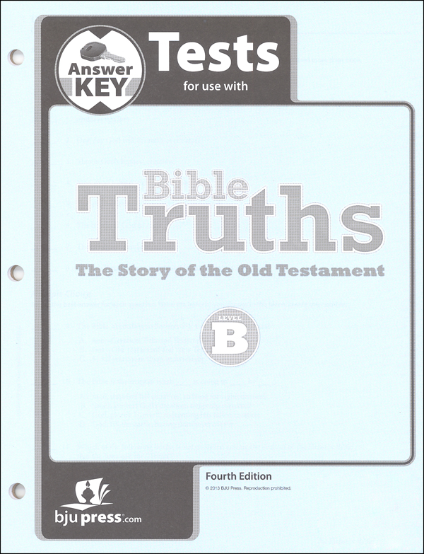 Bible Truths B Tests Answer Key 4th Edition