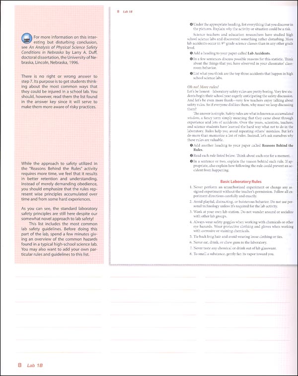 Physical Science Lab Manual Teacher 5th Edition BJU Press 9781606825013