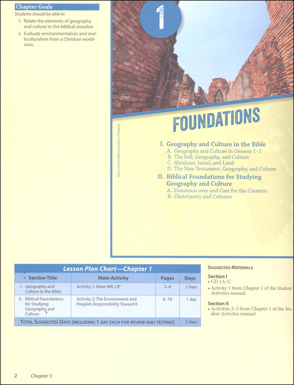 Cultural Geography Teacher Edition with CD 4th Edition BJU Press