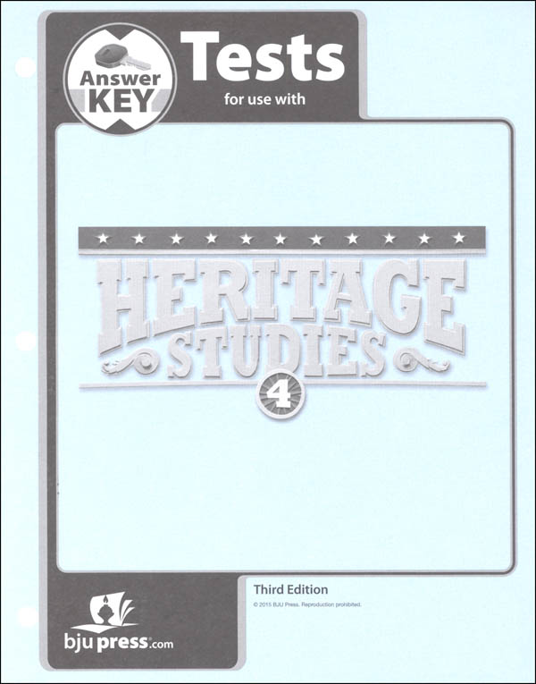 Heritage Studies 4 Tests Answer Key 3rd Edition