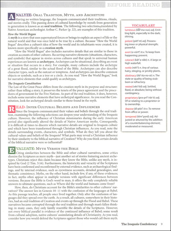 American Literature Student Text 3rd Edition BJU Press 9781606827338