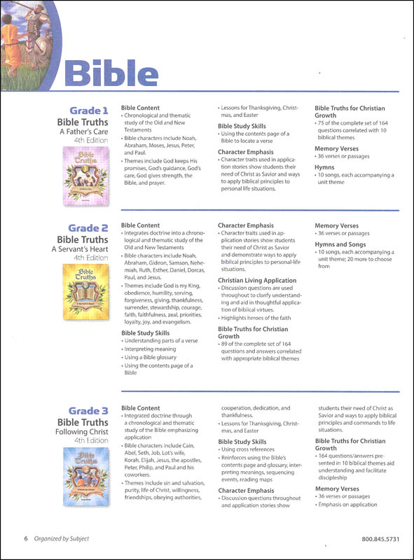 Scope Sequence 2017 Curriculum Overview Bju Press