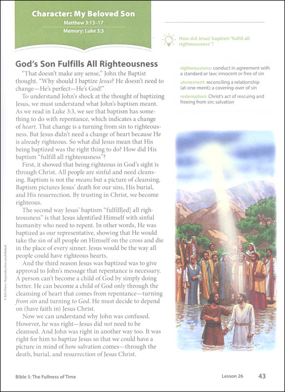 Bible 5: Fullness of Time Student Worktext 1st Edition | BJU Press ...