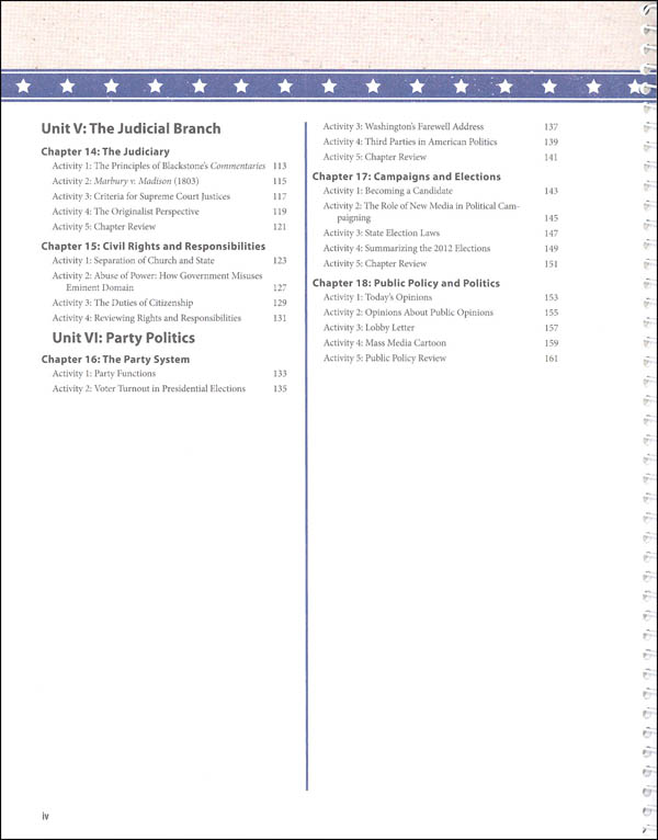 American Government Activity Manual Answer Key 3rd Edition | BJU Press