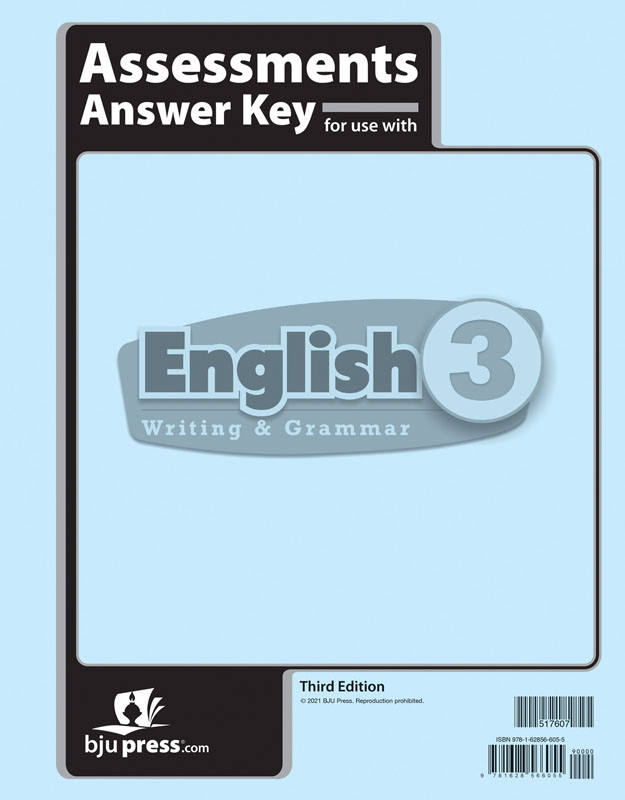 English 3 Assessments Answer Key 3rd Edition