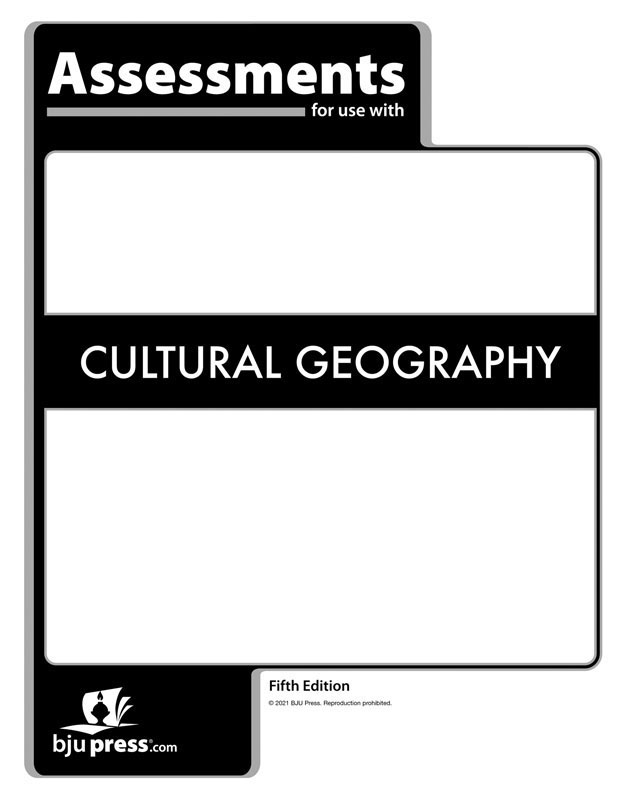 BJU Press Cultural Geography Grade 9 Assessments (5th  Edition)