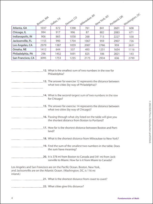 Fundamentals of Math Student Activity Manual 3rd Edition | BJU Press ...