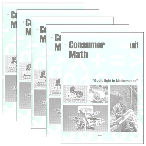 Consumer Math Answer Key Set Christian Light