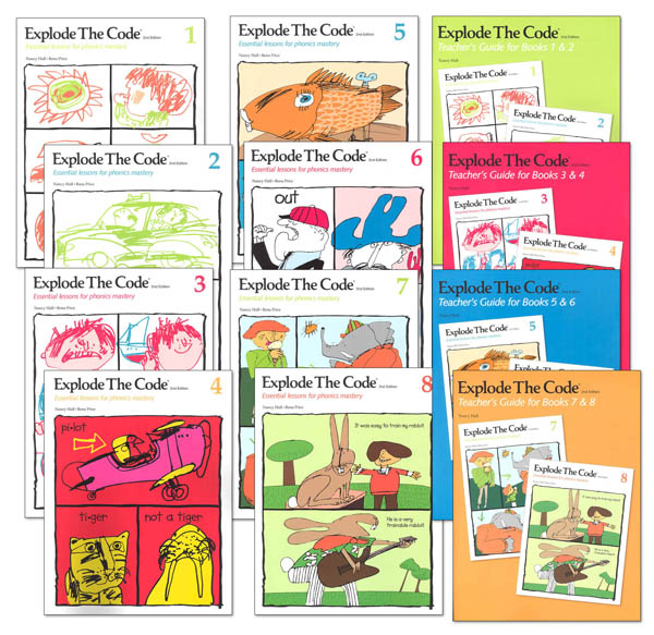 Explode the Code 1-8 (no 1/2s) with Teacher Guides (2nd Edition)